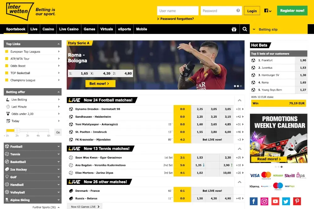 Interwetten Screenshot 1